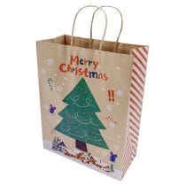 Bolsa regalo grande navideña marron