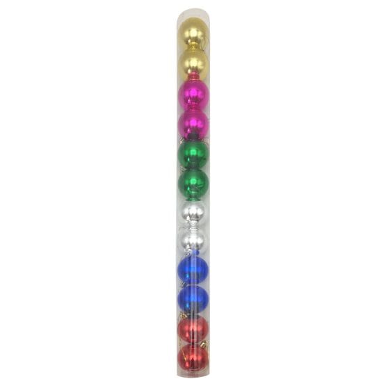 Bolas navideñas x 12 4.5 cm colores