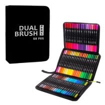 Marcadores doble punta x60 finos en estuche