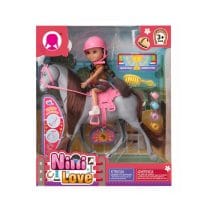 Muñeca con caballo y accesorios