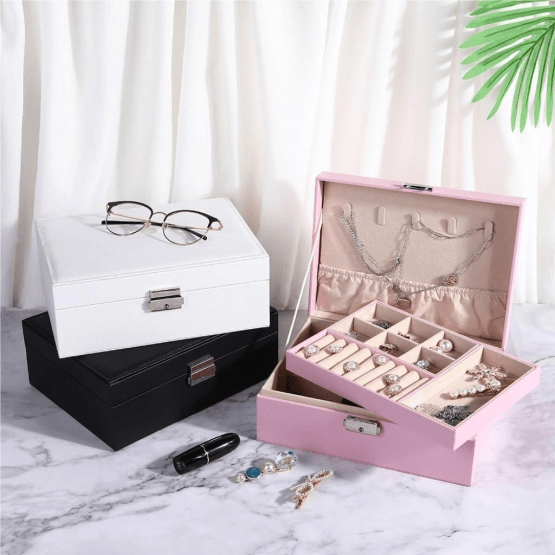 Organizador para joyas con llave liso