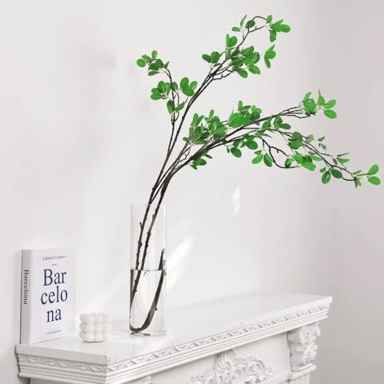 Florero de vidrio redondo grande