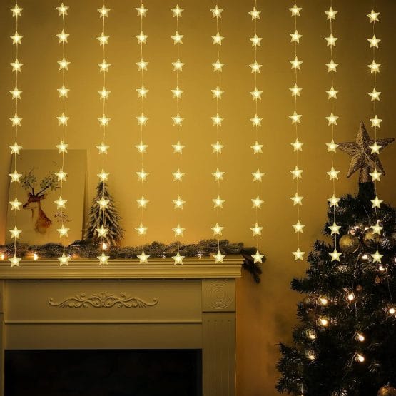 Cortina de 90 luces 3m estrellas luz