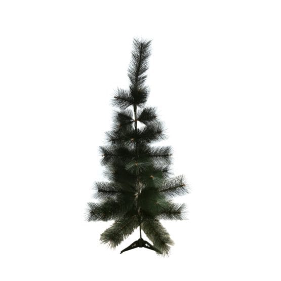 Arbol navideño frondoso chico 90 cm pie plastico