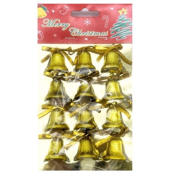 Adorno navideño campanas x 12