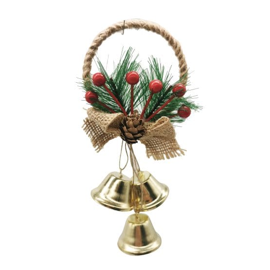 Adorno navideño 3 campanas en bolsa