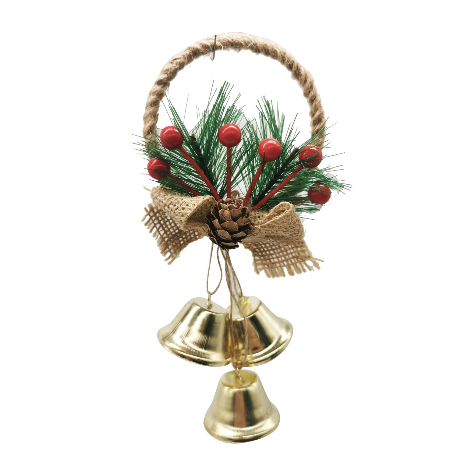 Adorno navideño 3 campanas en bolsa