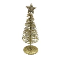 Adorno navideño para mesa arbol dorado