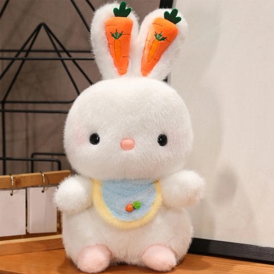 Peluche conejito con orejas de zanahoria 30 cm