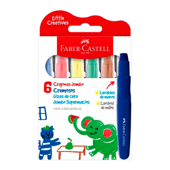 Crayones faber jumbo cremosos x6