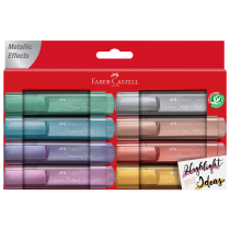 Estuche resaltador faber metal x8