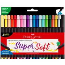 Supersoft punta pincel x20 faber