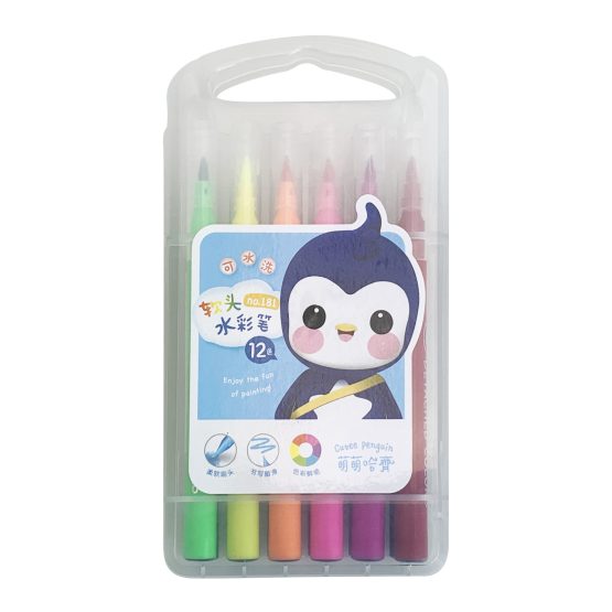 Marcadores punta pincel x12