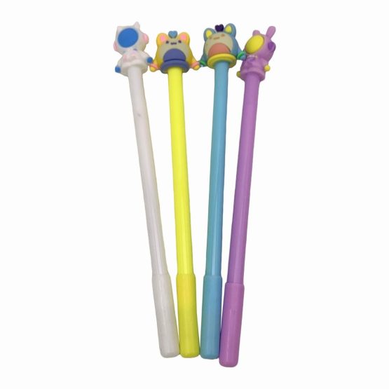 Lapicera gel muñequitos