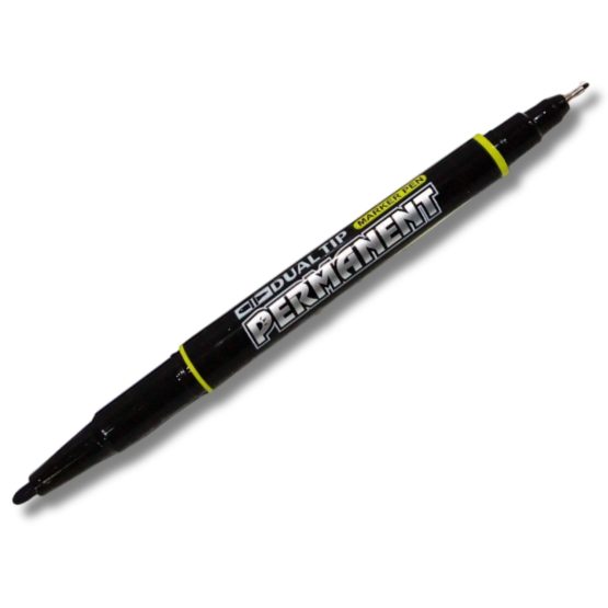 Marcador permanente doble punta negro