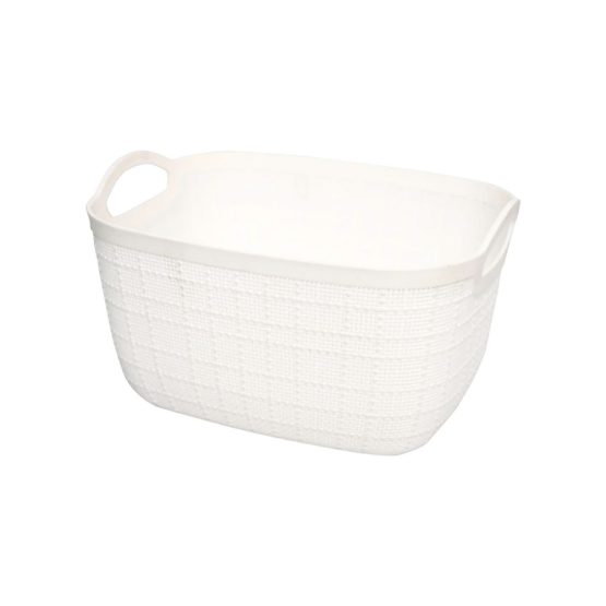 Organizador cesto oval grande blanco