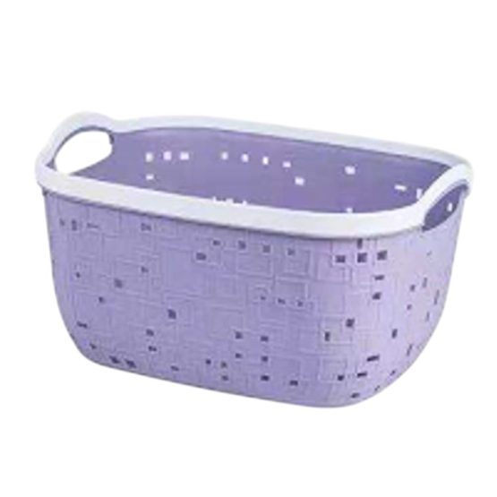 Organizador cesto calado oval grande blanco