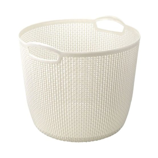 Organizador cesto redondo mediano blanco