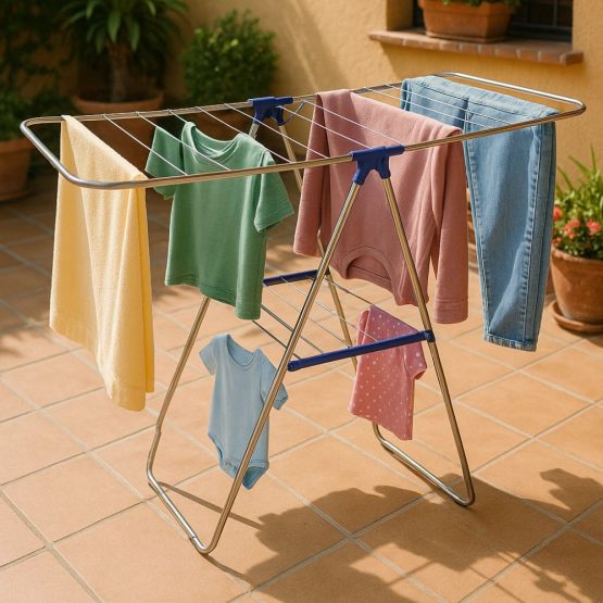 Tendedero ropa metal plegable 100×60 cm