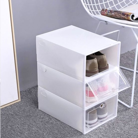 Caja organizadora de zapatos apilable 33x23x14 cm