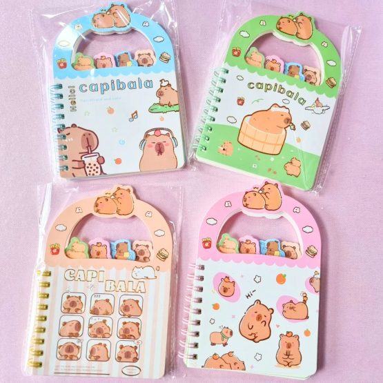 Libreta con espiral y manija capibara