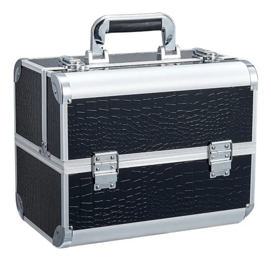 Caja maquillaje black/beige 32x21x26 cm