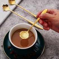 Cuchara para postre/cafe acero dorado