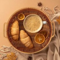 Bandeja ratan con asas grande 30 cm