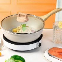 Olla granito con tapa y mango 28cm