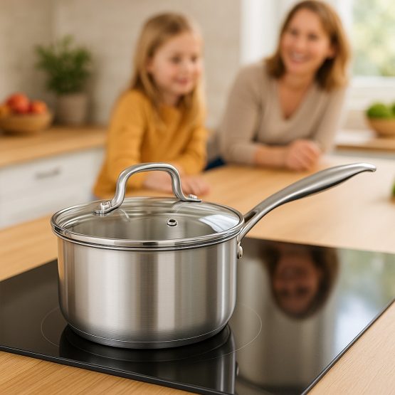 Olla acero inoxidable con mango 16 cm