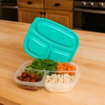 Tupper cuadrado 3 divisiones 28x37x25 cm