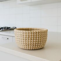 Cesto redondo de fibras naturales 20×10 cm