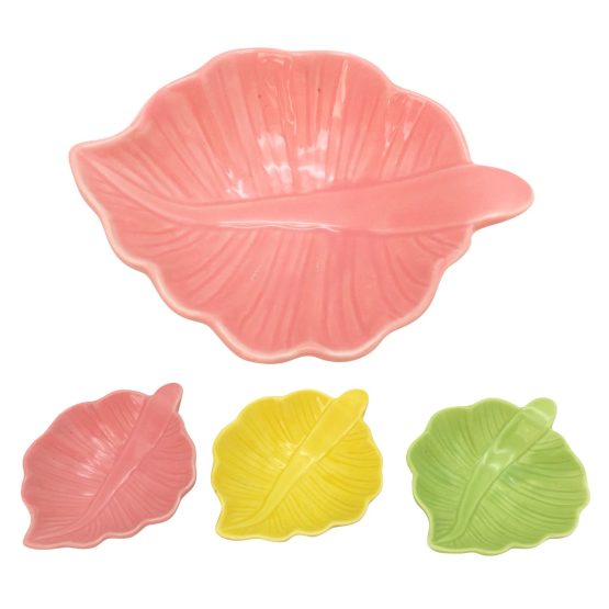 Copetinero bowl ceramica hoja 10×11 cm