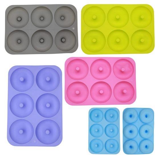 Molde de silicona para 6 donas