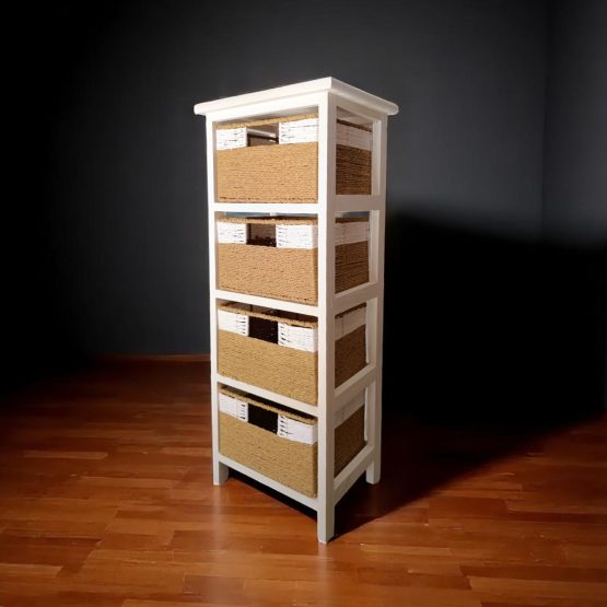 Cajonera pukhet blanca 25x30x76 cm