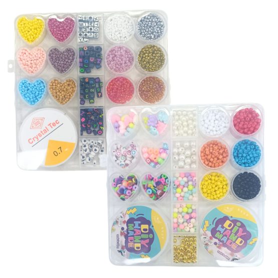 Set para armar pulseras 17 divisiones 17x17x1.6 cm