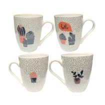 Taza de ceramica diseños plantitas 8.5×10.5×5.6 cm