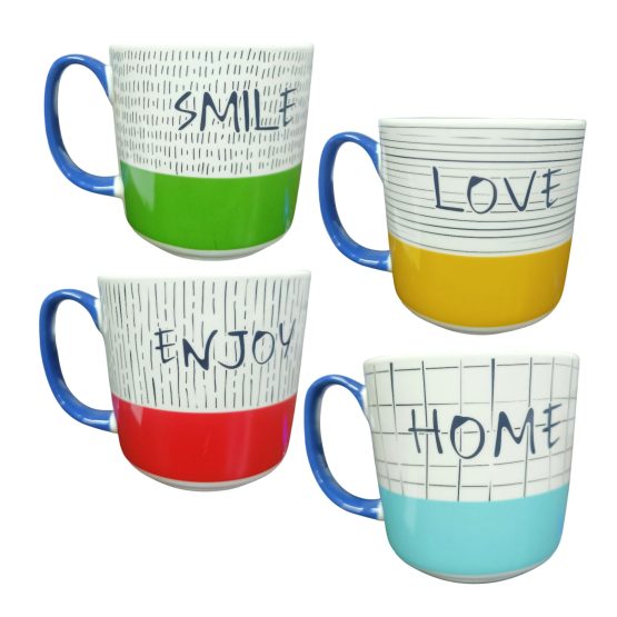 Taza de ceramica home-smile-enjoy 9.5×9.5 cm