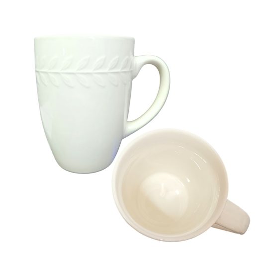 Taza de ceramica con relieve espiga 9×11.5 cm