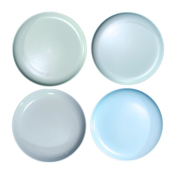 Plato llano de ceramica color pastel 26cm