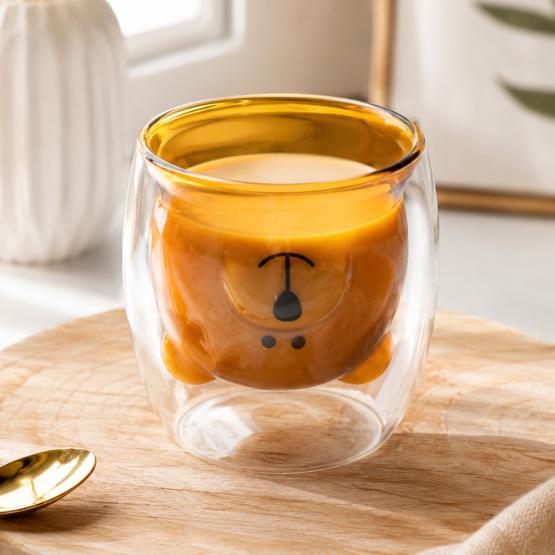Vaso doble vidrio osito 250ml