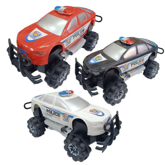 Auto policia a friccion ruedas altas 16.5x16x33 cm