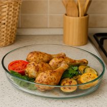 Fuente vidrio oval 40x27x7 cm