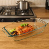 Fuente vidrio rectangular en caja 38.5×21.7×6.2 cm