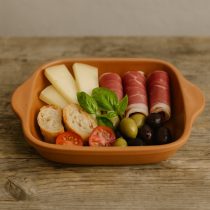 Fuente ceramica cuadrada 23x23x6.5 cm