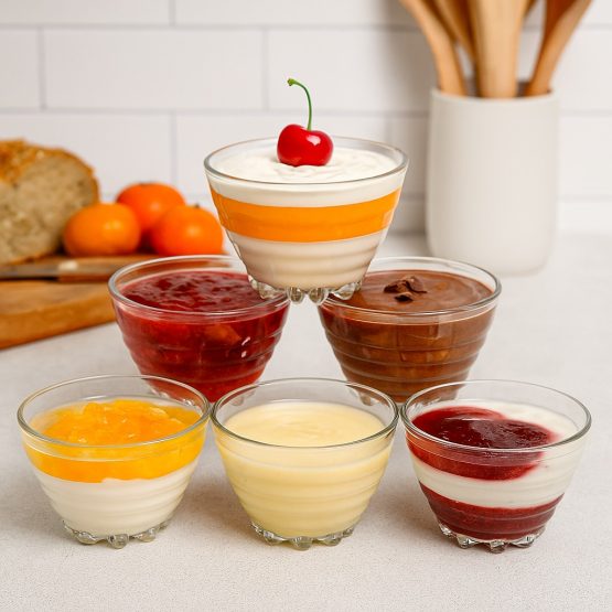 Compotera de vidrio 300ml x6 en caja