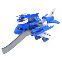 Avion pasajeros con vehiculos en caja 28cm