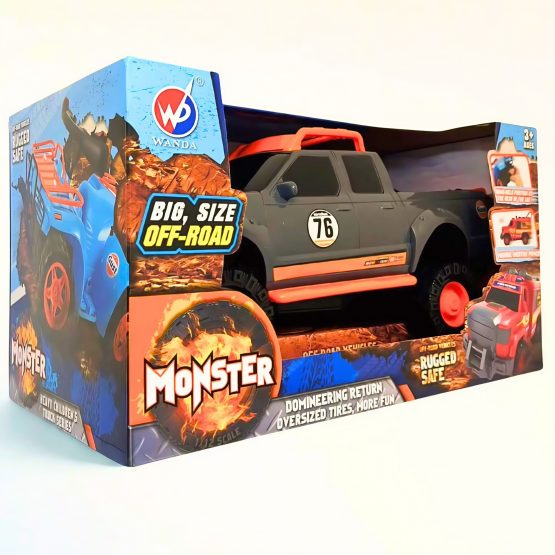 Camioneta monster a friccion en caja 45x25x23 cm