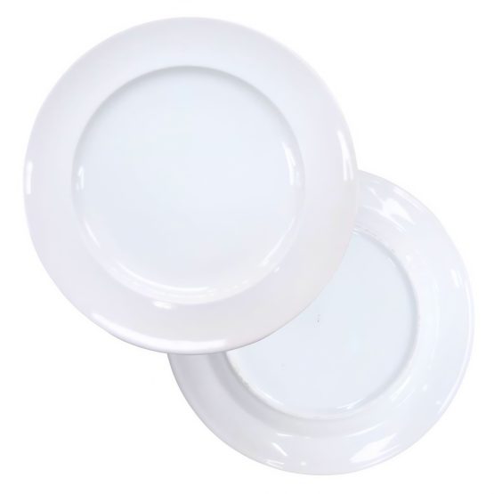 Plato llano blanco clasico 22cm