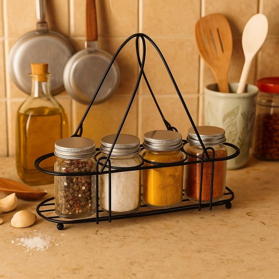 Organizador de metal para frascos 30x8x6 cm